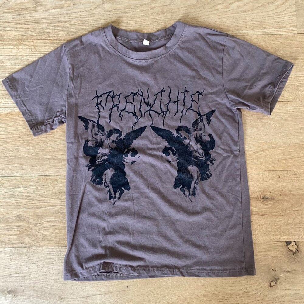 Frenchie Suffocation Tee in Tan